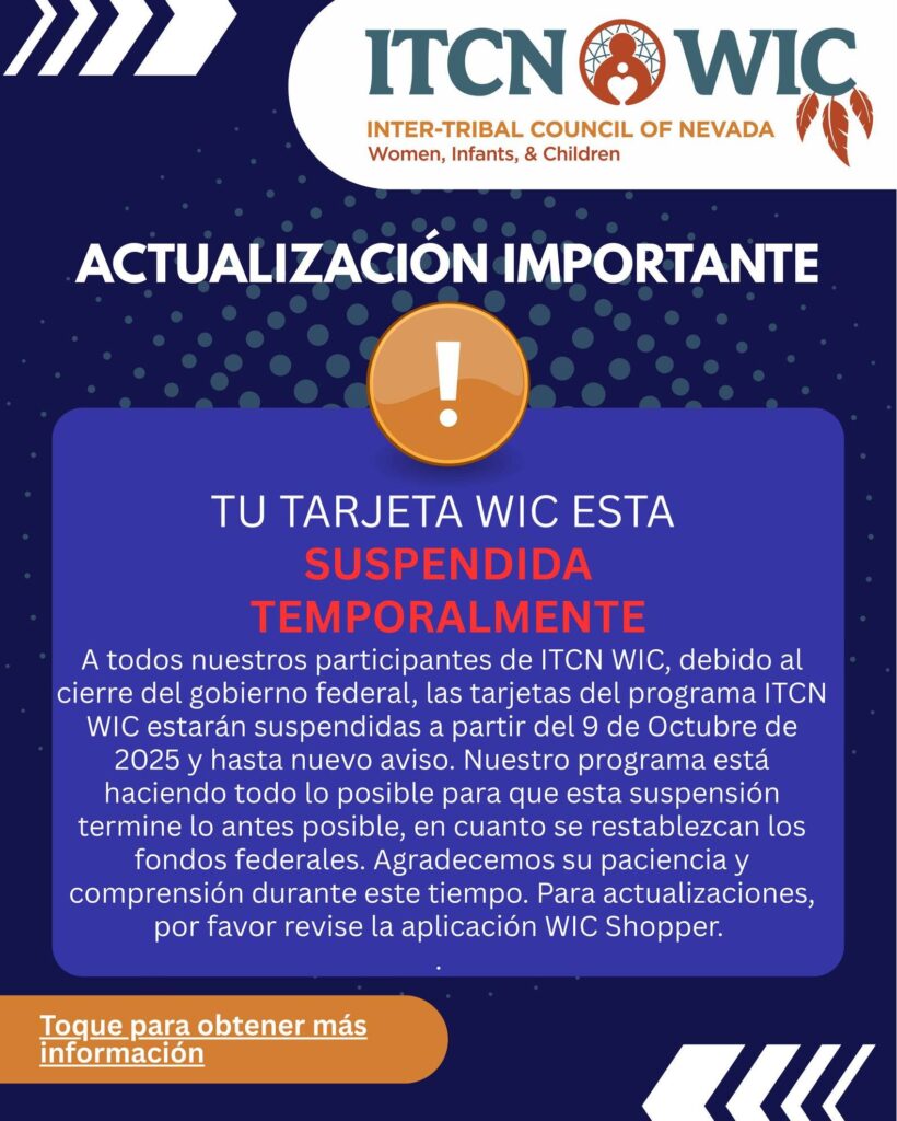 Programa de Nevada suspende servicios debido al cierre del gobierno federal